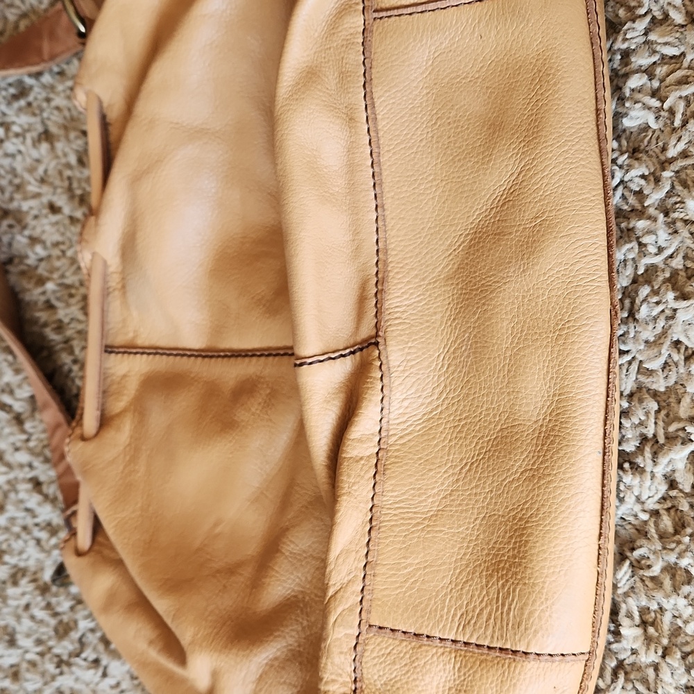 Lucky Brand Tan Leather Shoulder Bag - Picture 3 of 16